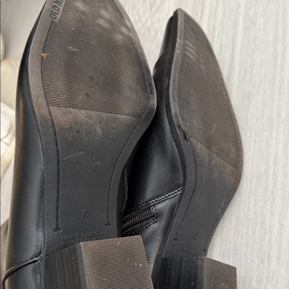 Old Navy Black Ankle Booties - Picture 7 of 7